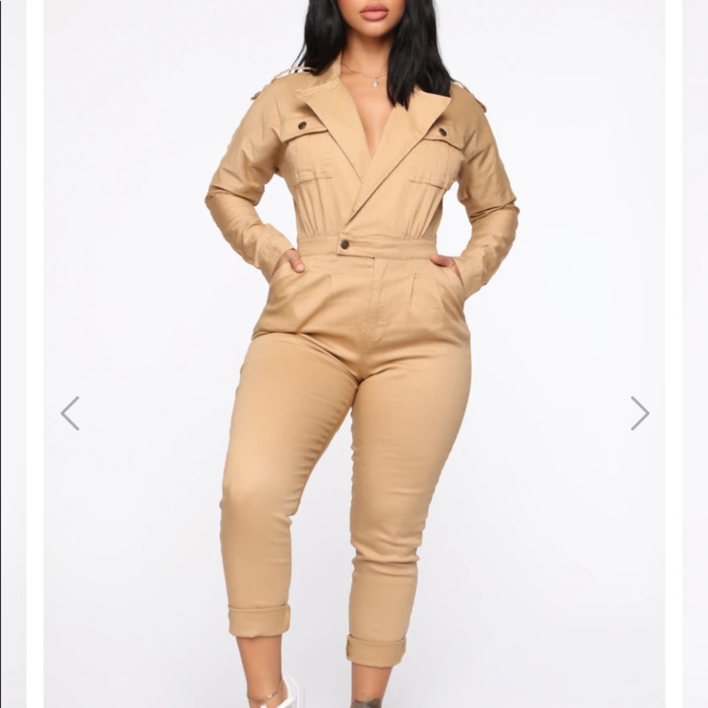 Fashion Nova Timeless Fashion Jumpsuit Dark Khaki